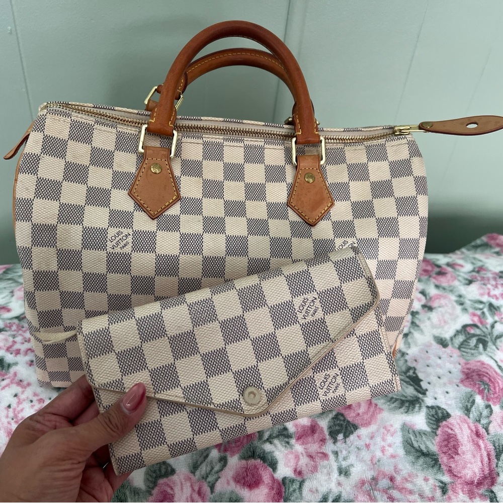 Louis Vuitton Speedy 30 Damier Azur + Josephine Wallet Bundle 🤍✨